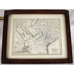 Map of Texas and Galveston: Circa 1870